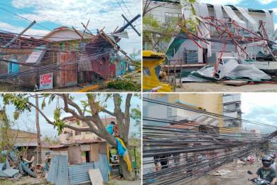 フィリピン・セブ島巨大台風22号現地被害状況 #